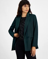 Bar Iii Women's Notched Collar Double-Breasted Blazer, Created for Macy's