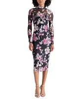 Steve Madden Women's Vivienne Floral Turtleneck Dress