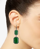 Lauren Ralph Lauren Hematite-Tone Pave & Color Stone Double Drop Earrings