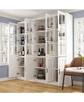 Famapy White Wooden Bookcase