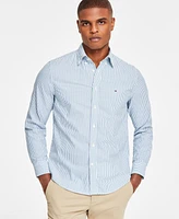 Tommy Hilfiger Men's Regular-Fit Striped Poplin Shirt