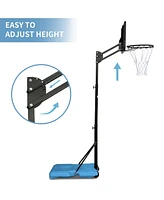 Slickblue Outdoor Height Adjustable Basketball Hoop for Kids and Adults