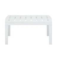 vidaXL Patio Table White 30.7"x21.7"x15" Plastic