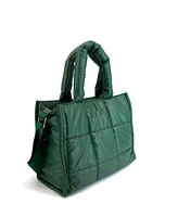 Like Dreams Evergreen Puffer Quilted Tote Bag