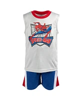 Marvel Boys Spider-Man T-Shirt Tank Top and Shorts 3 Piece Outfit Set Toddler to Big Kid