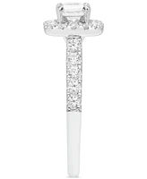 Diamond Princess-Cut Halo Engagement Ring (1 ct. t.w.) in 14k White Gold