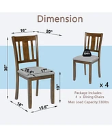 Set of 4 Wooden Dining Chairs for Stylish and Durable Seating