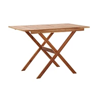 vidaXL Patio Table 43.3"x26.4"x29.1" Solid Acacia Wood