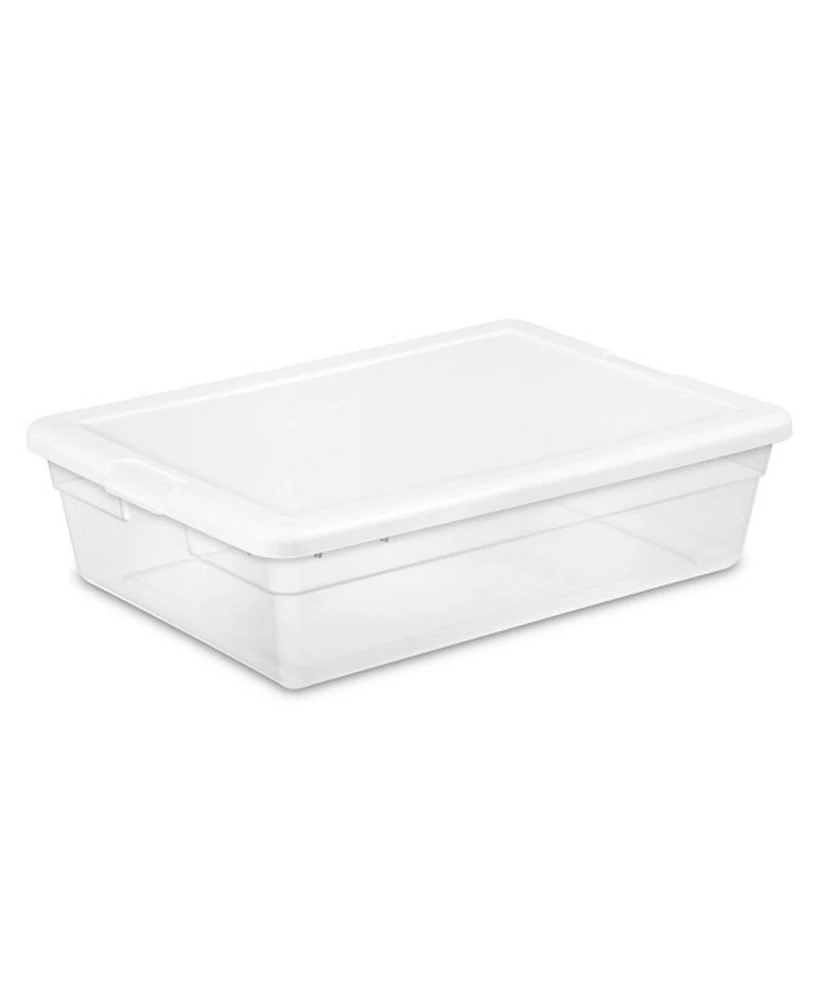 Sterilite 28 Quart Clear Plastic Stacking Storage Container Box w/Lid, 20 Pack