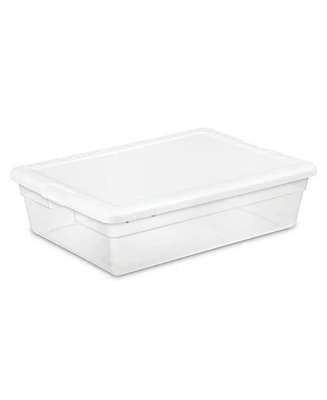 Sterilite 28 Quart Clear Plastic Stacking Storage Container Box w/Lid, 20 Pack