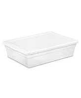 Sterilite 28 Quart Clear Plastic Stacking Storage Container Box w/Lid, 20 Pack