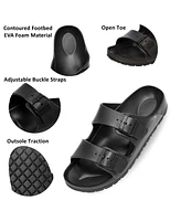 Alpine Swiss Men's Double Strap Eva Slide Sandals Sole Flat Casual Comfort Shoes