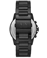 A|X Armani Exchange Men's Quartz Chronograph Black Stainless Steel Watch 44mm