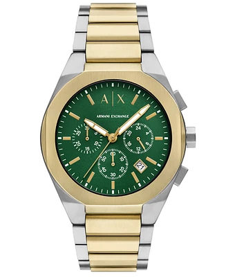 A|X Armani Exchange Men's Quartz Chronograph Two-Tone Stainless Steel Watch 42mm - Two