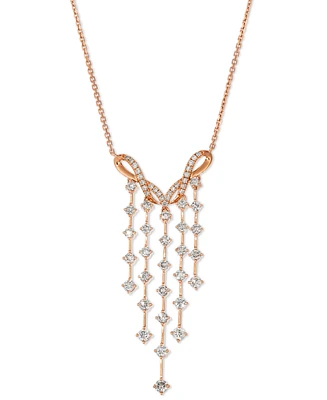 Le Vian Nude Diamond Dangling Adjustable 19" Statement Necklace (1-1/4 ct. t.w.) in 14k Rose Gold