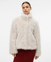 Vero Moda Women's Monroe Cropped Faux-Fur Jacket