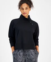 Id Ideology Women's Snap-Mock-Neck Pullover Top, Created for Macy's