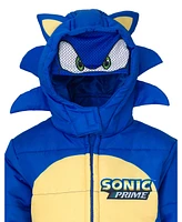 Sega Little Boys Sonic the Hedgehog Zip Up Puffer Jacket to (4 - 14-16)