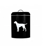 Amici Pet Buster Dog Black & White Metal Canister