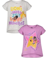 Sesame Street Toddler Girls Esme and Roy 2 Pack T-Shirts to