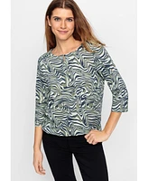 Olsen Women's Swirl Pattern T-Shirt