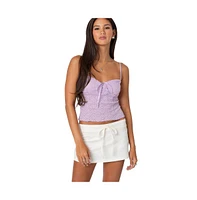 Edikted Women's Textured Lacey Tank Top