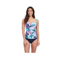 Profile by Gottex Women's Holi Underwire D Cup Crisscross Tankini