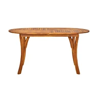 vidaXL Patio Table 59.1"x35.4"x29.5" Solid Acacia Wood
