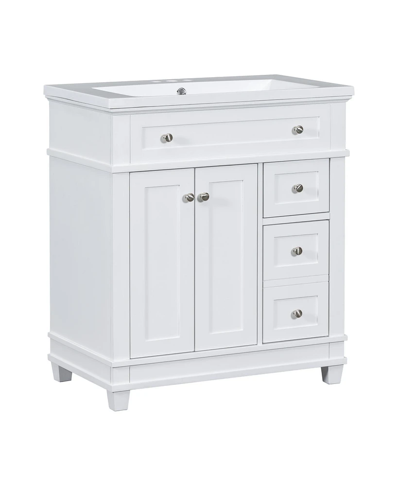 Slickblue 30-Inch Bathroom Vanity Cabinet with Sink Combo Set