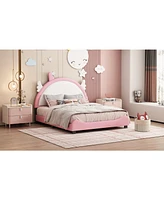 Slickblue Full Size Upholstered Bed with Unicorn Headboard Design