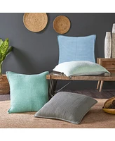 Ihi Home Popcorn Weave Pillow, 22"Sq