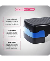 HolaHatha Aerobic Step Platform Exercise Fitness Equipment w/ Adjustable Height