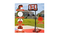 Slickblue Outdoor Height Adjustable Basketball Hoop