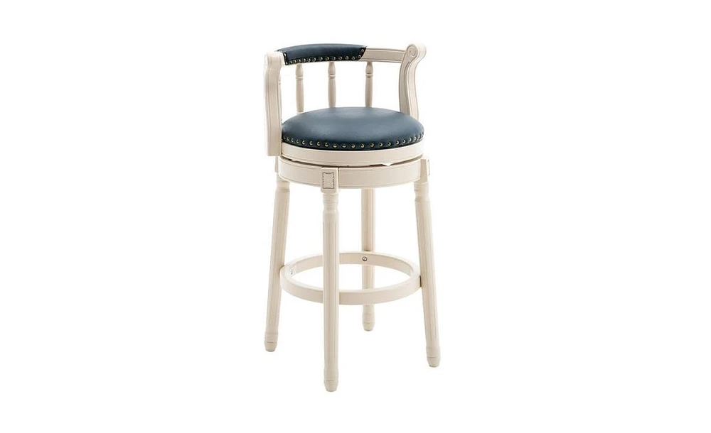 Slickblue 29.5-Inch Seat Height Leather Bar Stools Stylish and Comfortable Seating for Kitchen or Bar