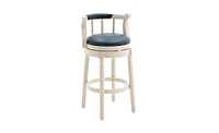 Slickblue 29.5-Inch Seat Height Leather Bar Stools Stylish and Comfortable Seating for Kitchen or Bar