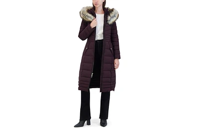 Laundry by Shelli Segal Women's Full Length Quilted Parka Jacket