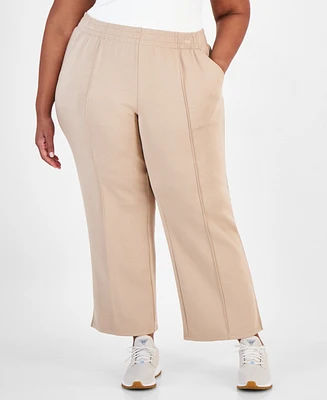 Id Ideology Plus High Rise Wide Leg Sweatpants, Created for Macy's