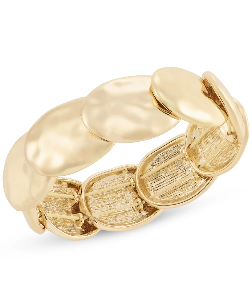 Style & Co Hammered Oval Segmented Stretch Bracelet, Created for Macy's