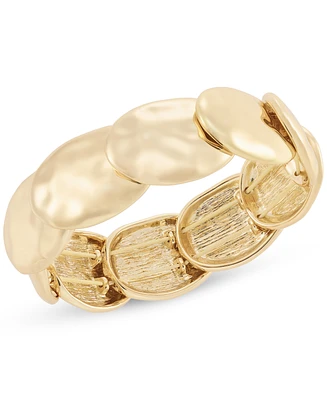 Style & Co Hammered Oval Segmented Stretch Bracelet, Created for Macy's