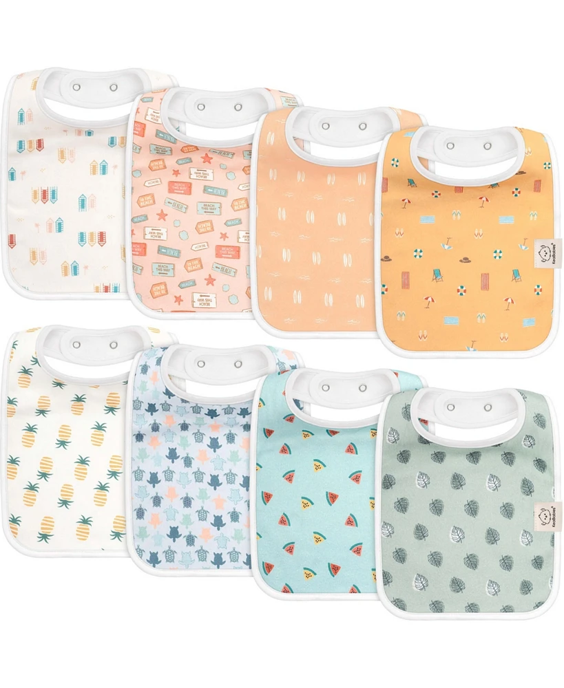 KeaBabies 8-Pack Organic Baby Bibs for Boy, Girl, Drool Bibs, Bib Girls, Boys