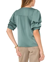 1.state Women's Tiered Bubble-Sleeve Blouse