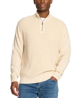 Weatherproof Vintage Men's Textured Quarter-Zip Sweater