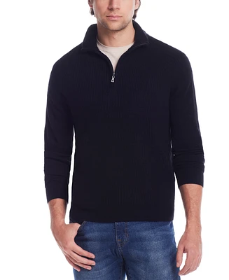 Weatherproof Vintage Men's Soft Touch Textured Quarter-Zip Sweater