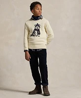 Polo Ralph Lauren Big Boys Dog-Intarsia Crewneck Sweater