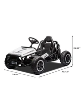 Streamdale Furniture Kids 24V Electric Go-Kart with 2 Motors for Off-Road Adventures