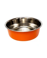 Country Living Set of 2 Heavy Gauge Stainless Steel Dog Bowls – Non-Skid, Durable & Rust-Resistant, Perfect for Food Water Blue/16oz