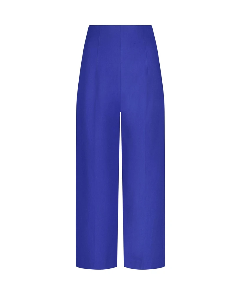 Mac Duggal Women's Cropped Crepe Wide Leg Work Pant