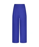 Mac Duggal Women's Cropped Crepe Wide Leg Work Pant