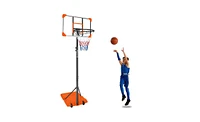 Slickblue Portable Basketball Goal System with Stable Base and Wheels for Easy Mobility