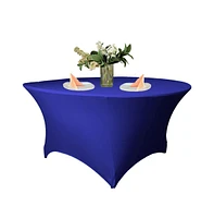 Slickblue 60-Inch Round Spandex Tablecloth Stretch Fit, Wrinkle-Resistant, Perfect for 30-Inch High Tables